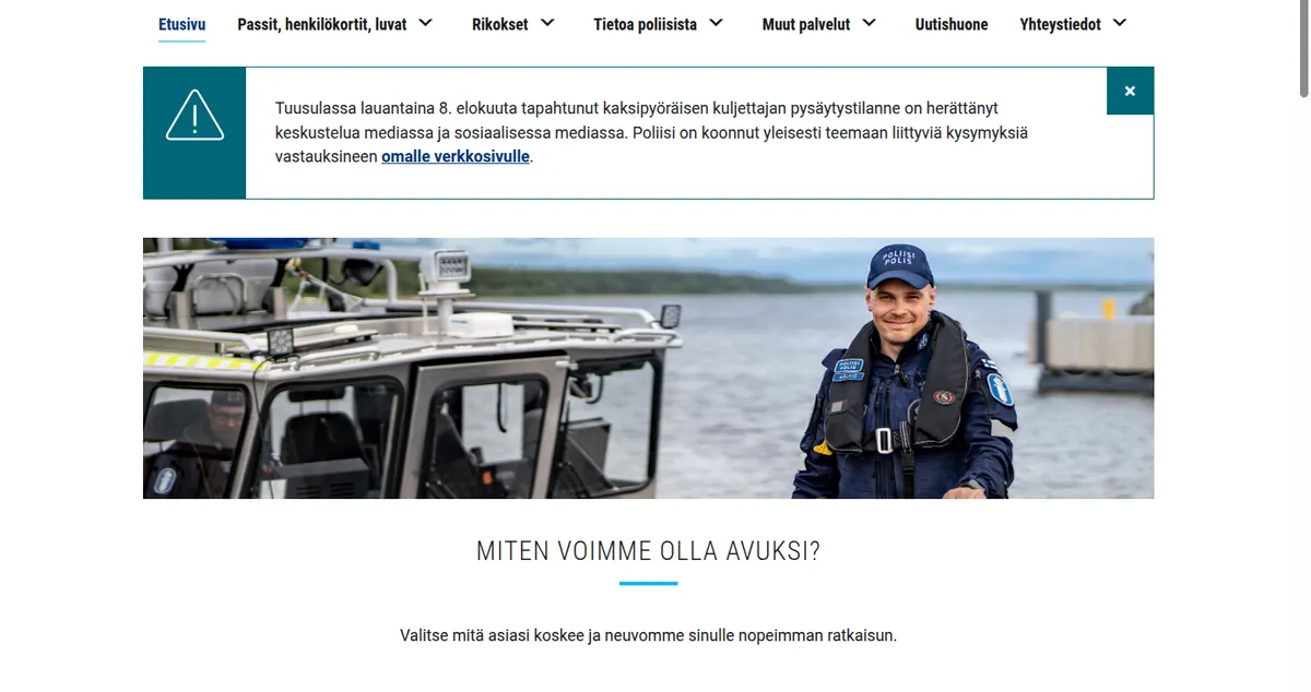 Poliisihallituksen arpajaishallinnon sivu